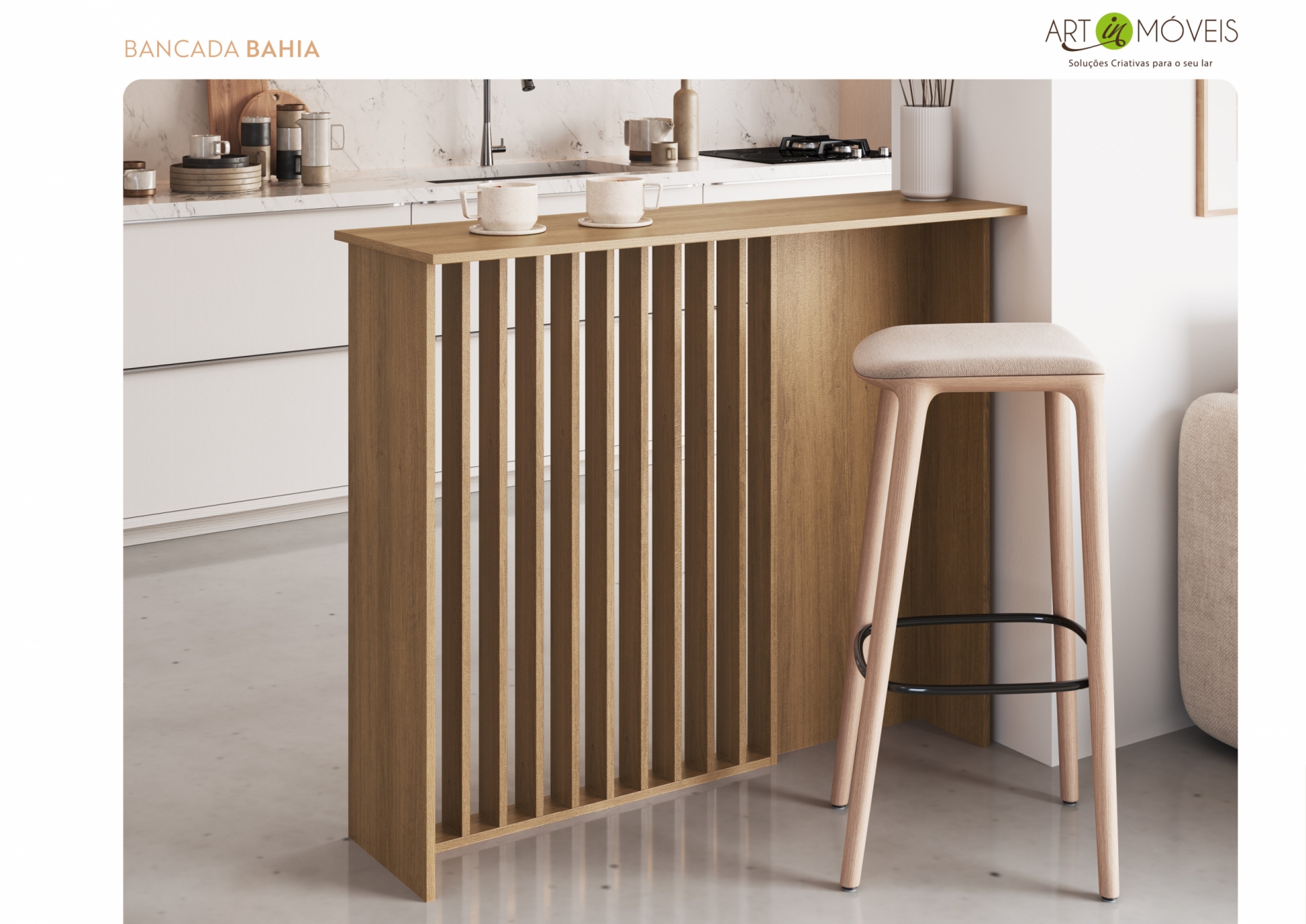 Bancada Ripada Bahia Art In Móveis