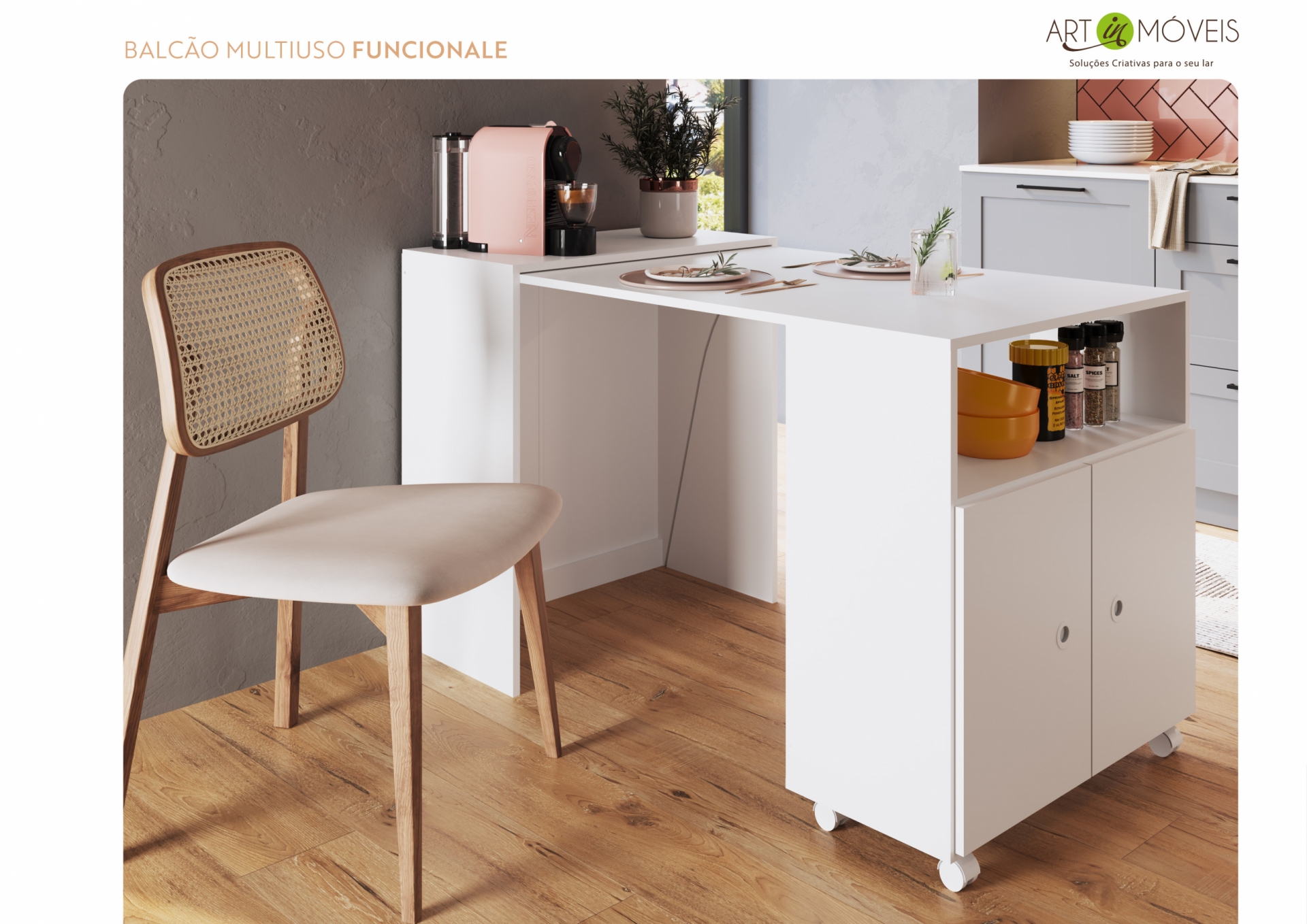Balcão Multiuso Funcionale Art In Móveis