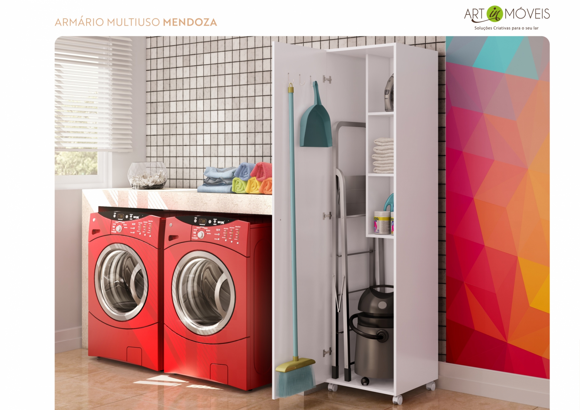 Armário Multiuso Mendoza Art In Móveis