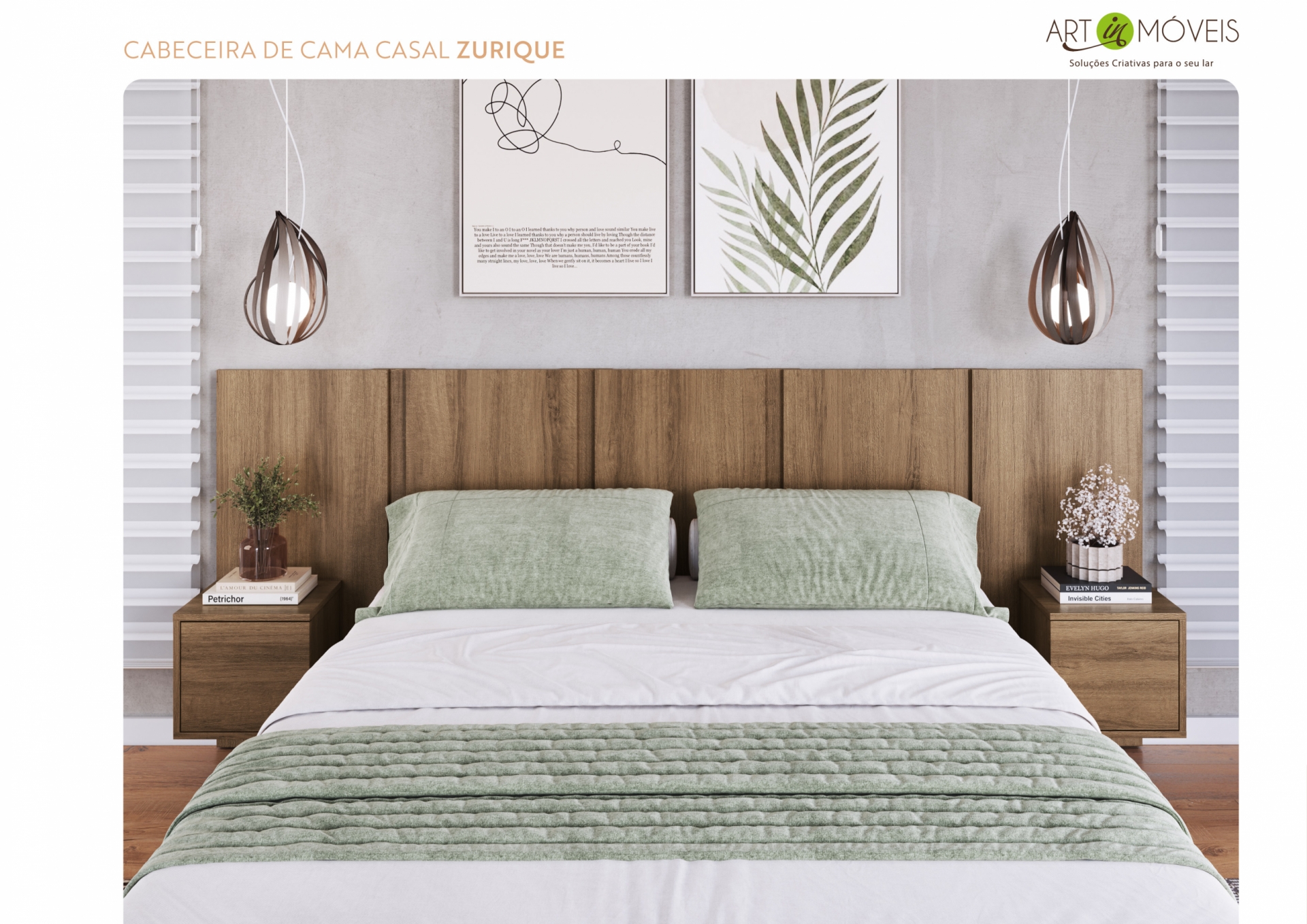 Cabeceira de Cama Casal Zurique Art In Móveis