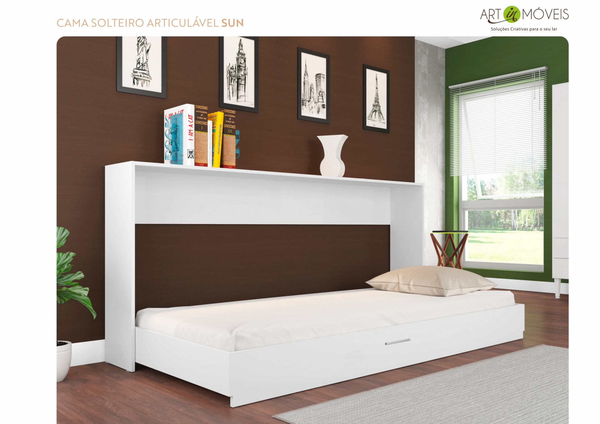 Cama Solteiro Articulável Sun Art In Móveis