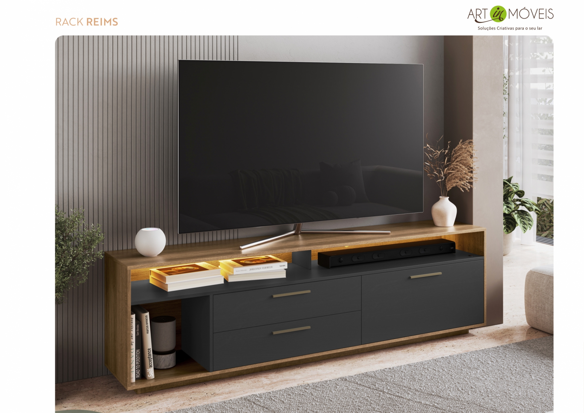 Rack Reims Art In Móveis