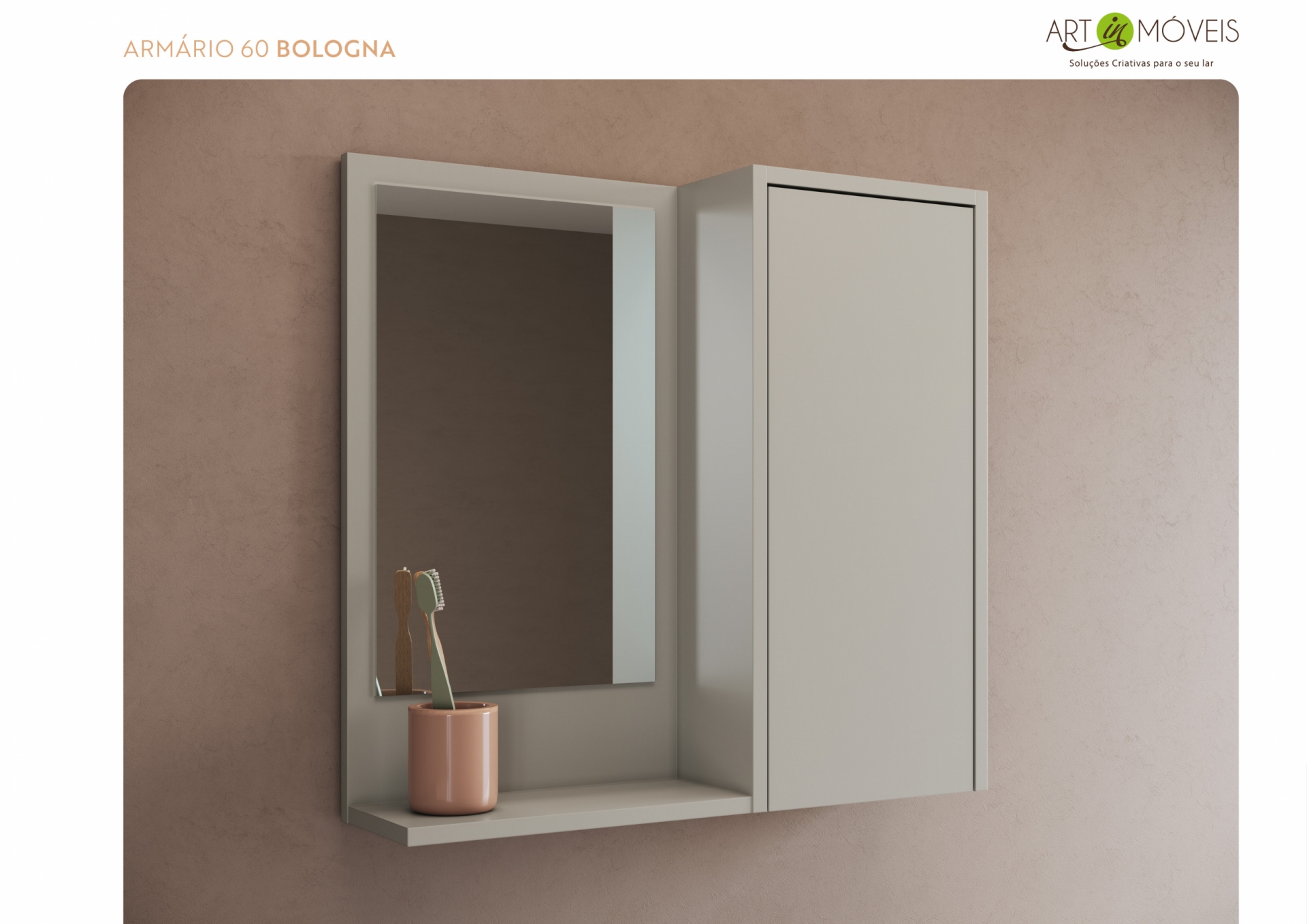 Produto Armário Aéreo com Espelho Bologna