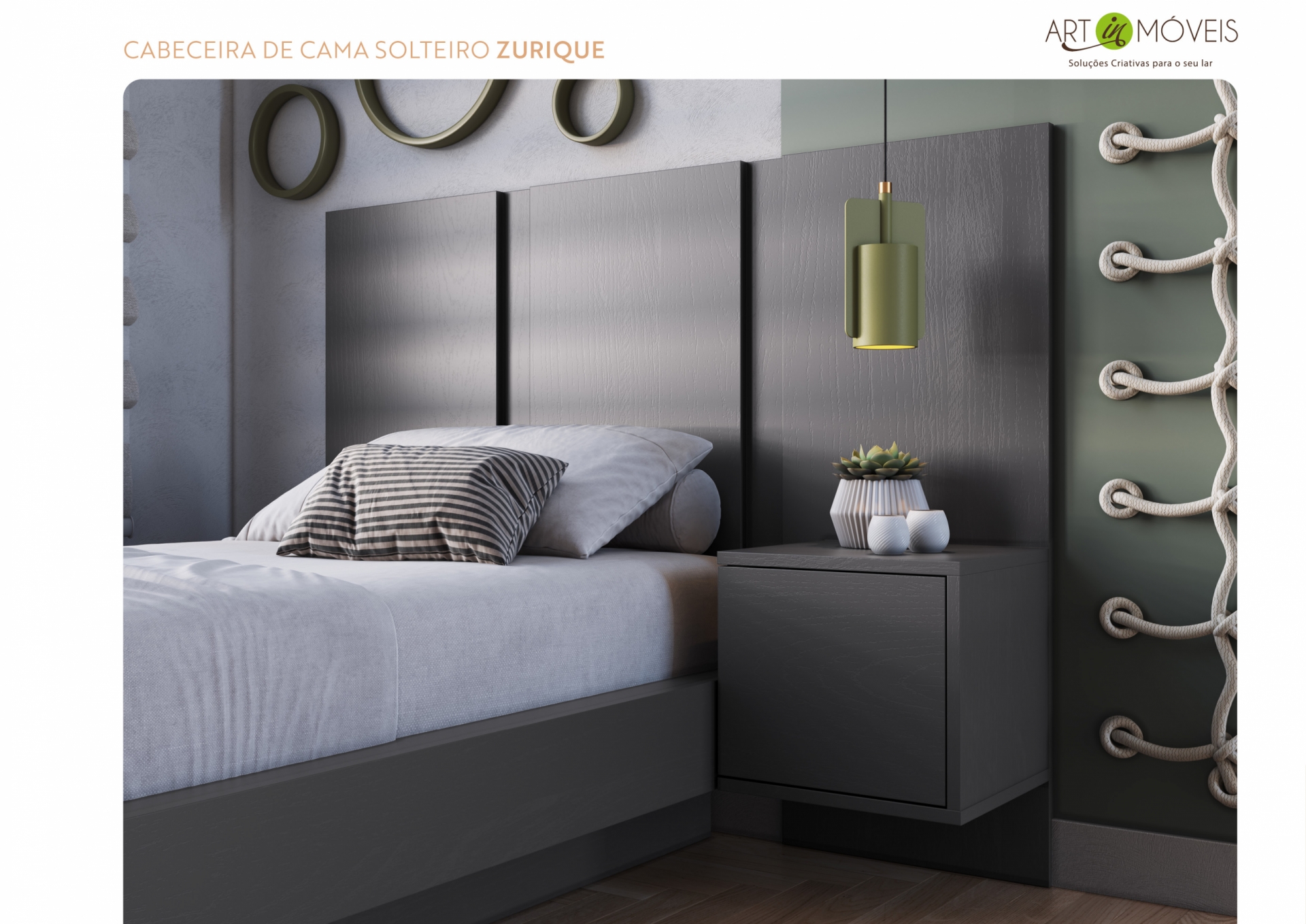 Produto Cabeceira de Cama Solteiro Zurique