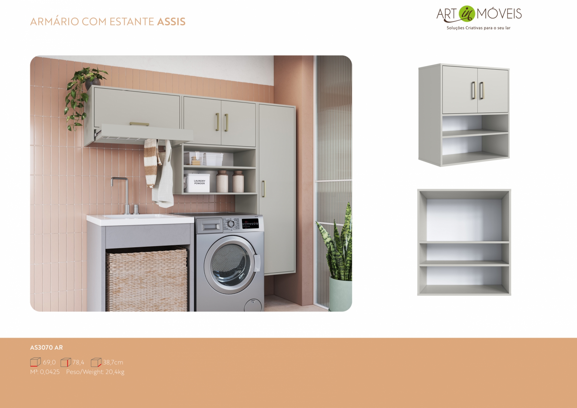 Produto Armário com Estante Assis