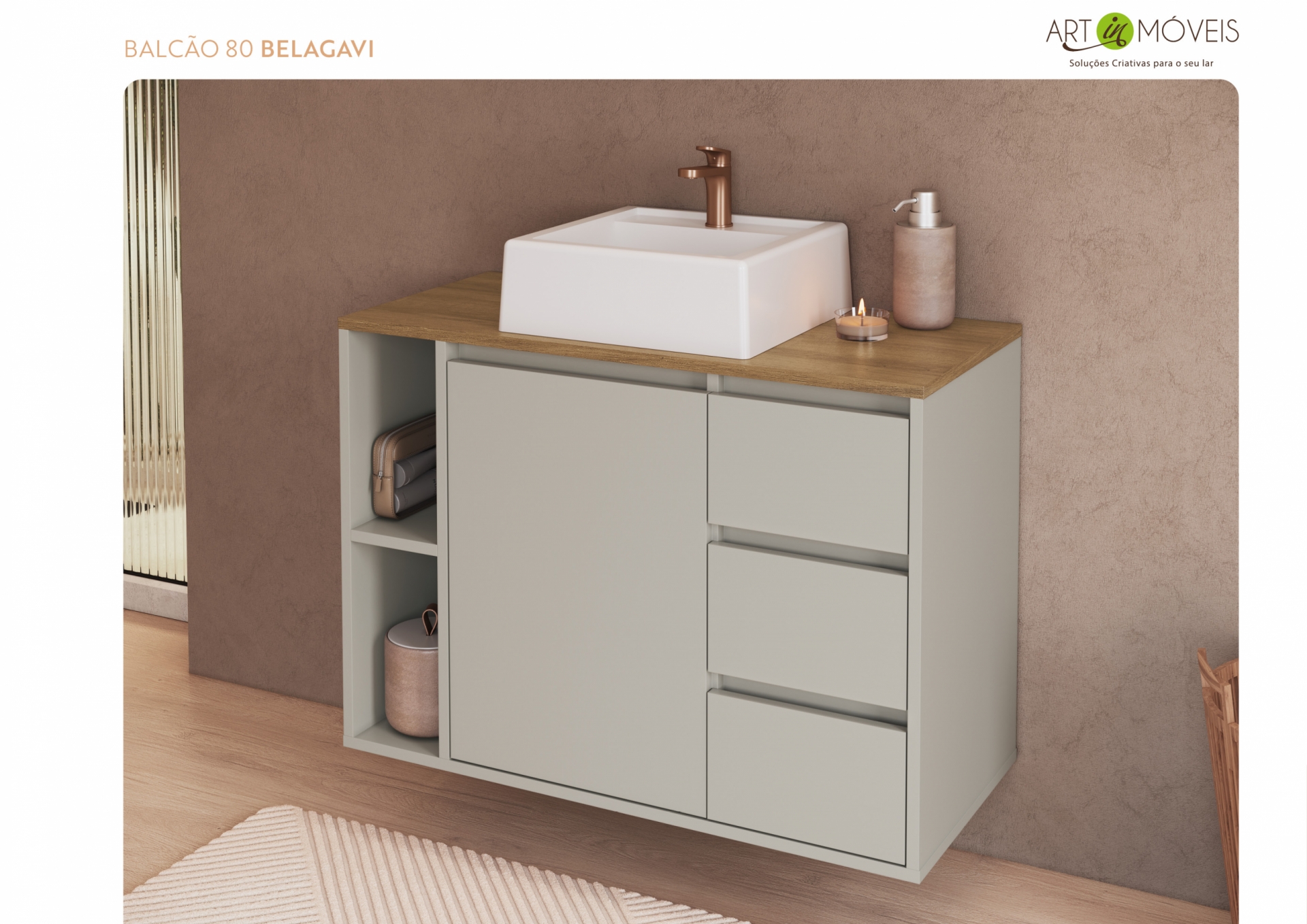 Produto Balcão Gabinete Suspenso Belagavi