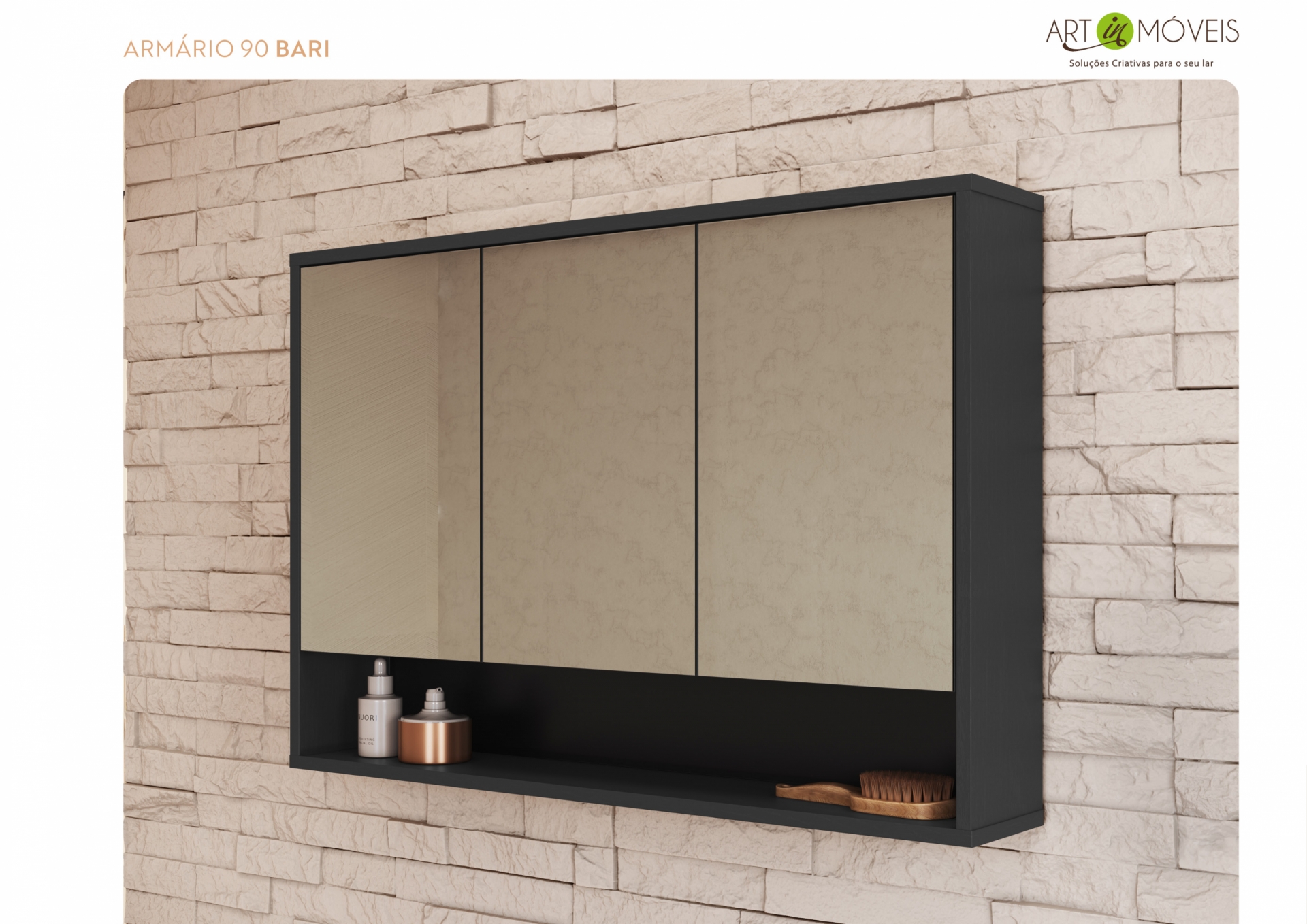 Produto Armário Aéreo com Espelho Bari