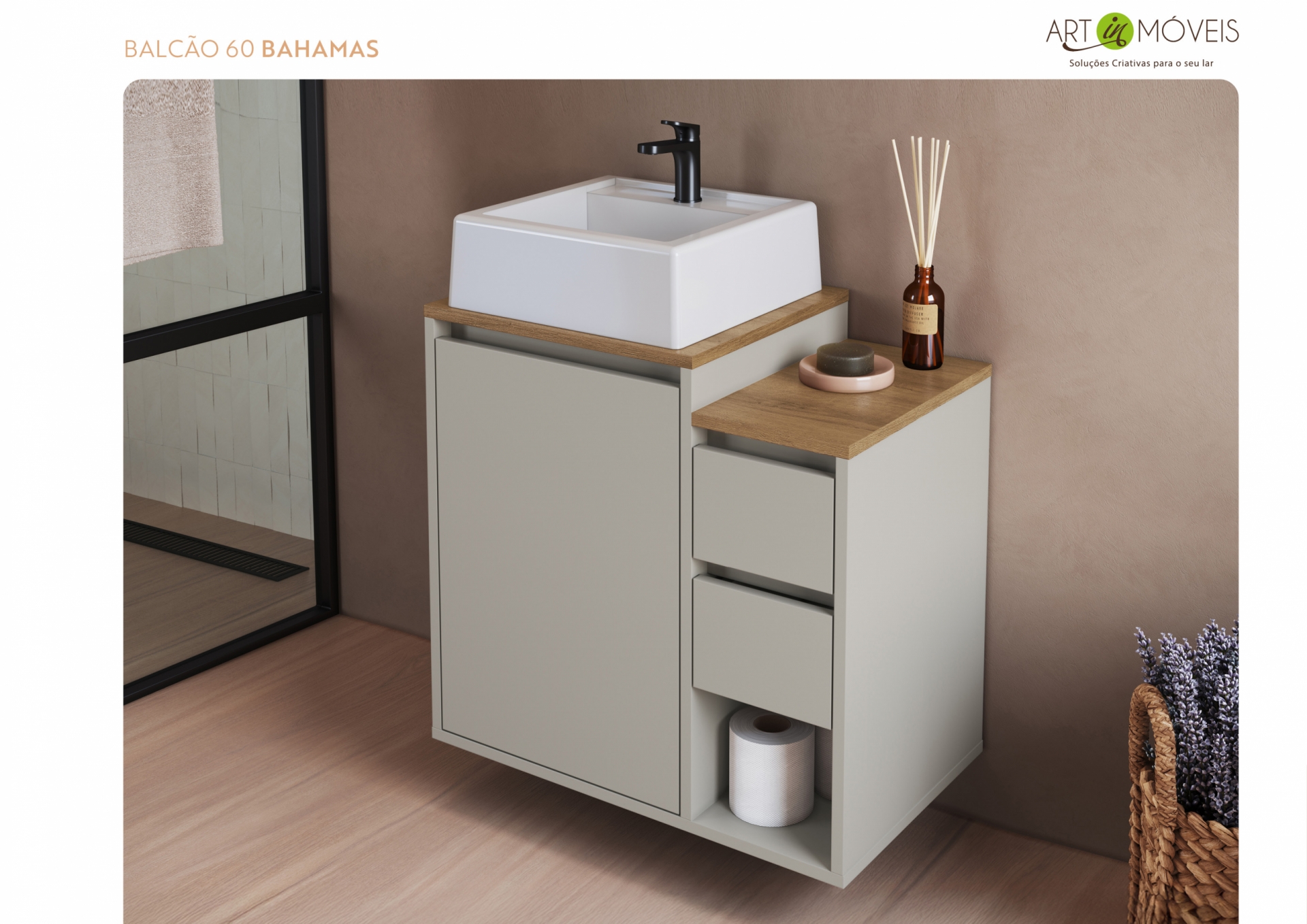 Produto Balcão Gabinete Suspenso Bahamas