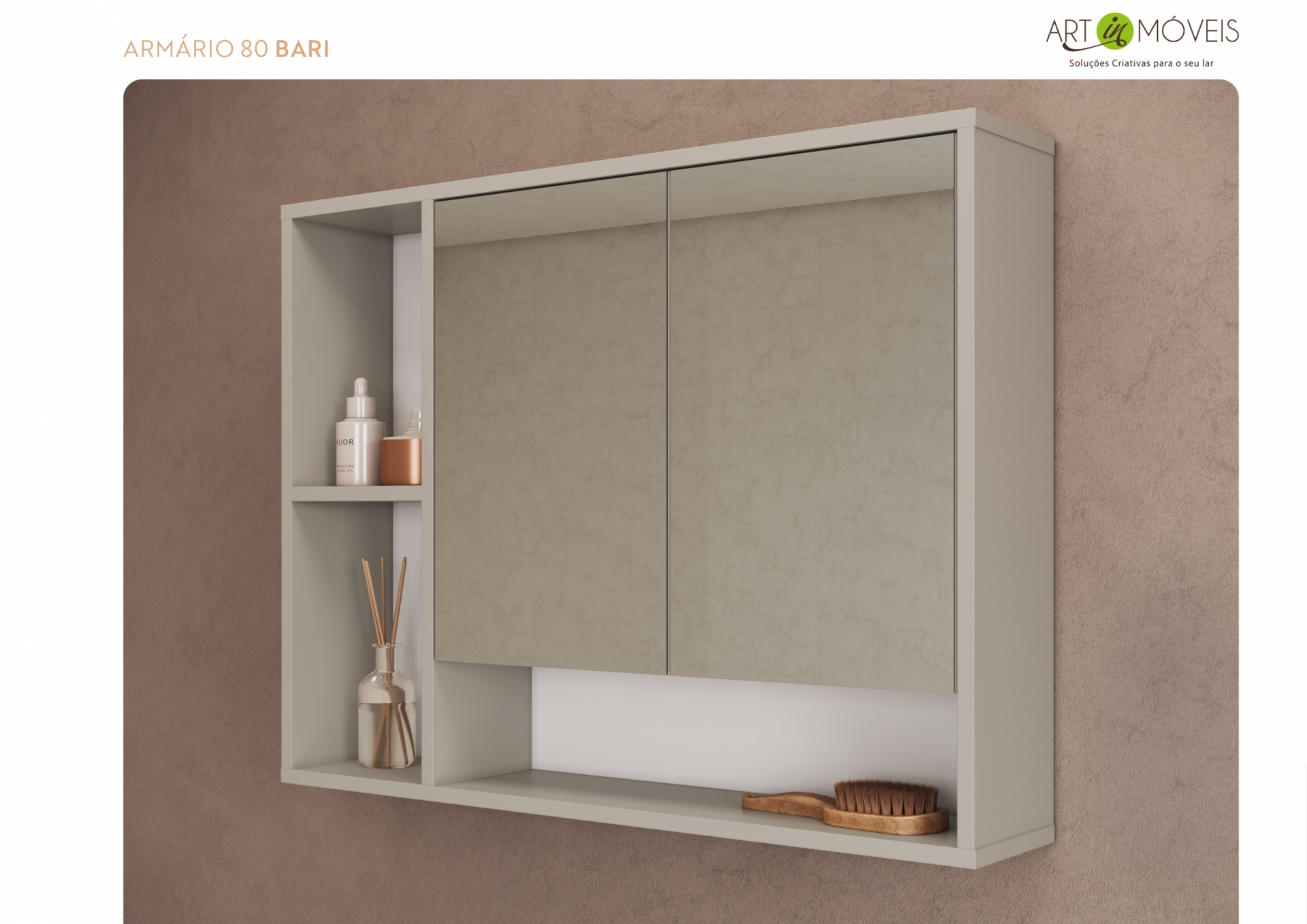 Produto Armário Aéreo com Espelho Bari