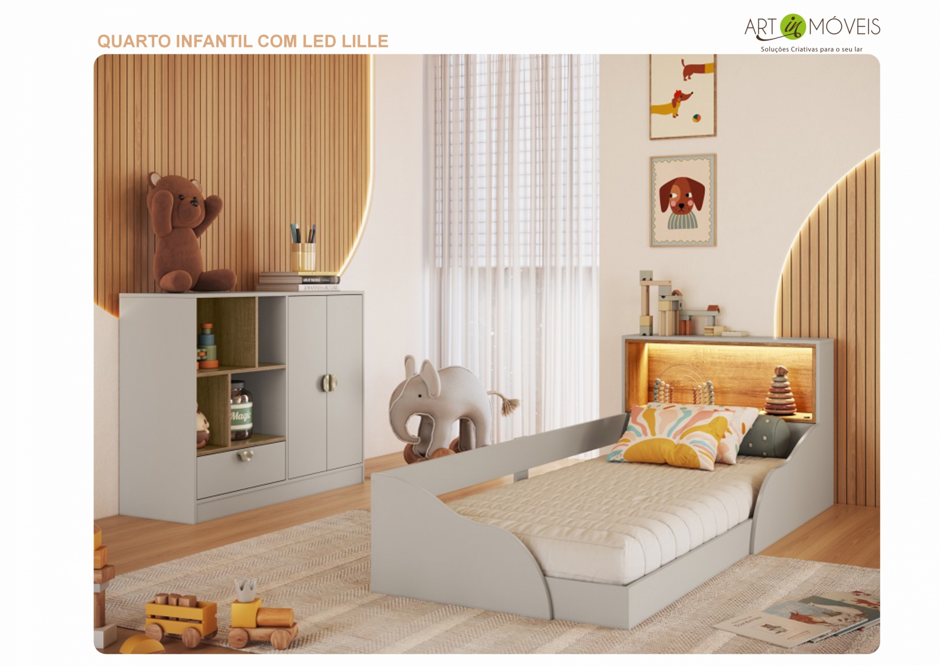 Produto Quarto Infantil com LED Lille