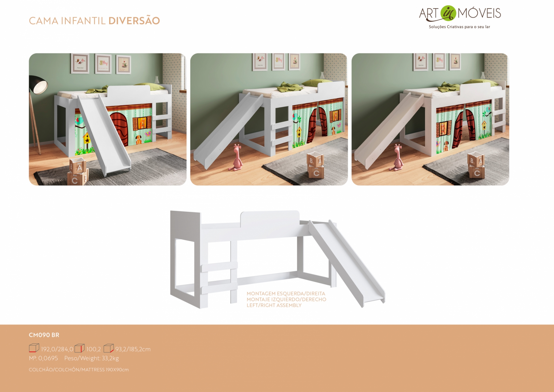 Produto Cama Solteiro Infantil Diversão
