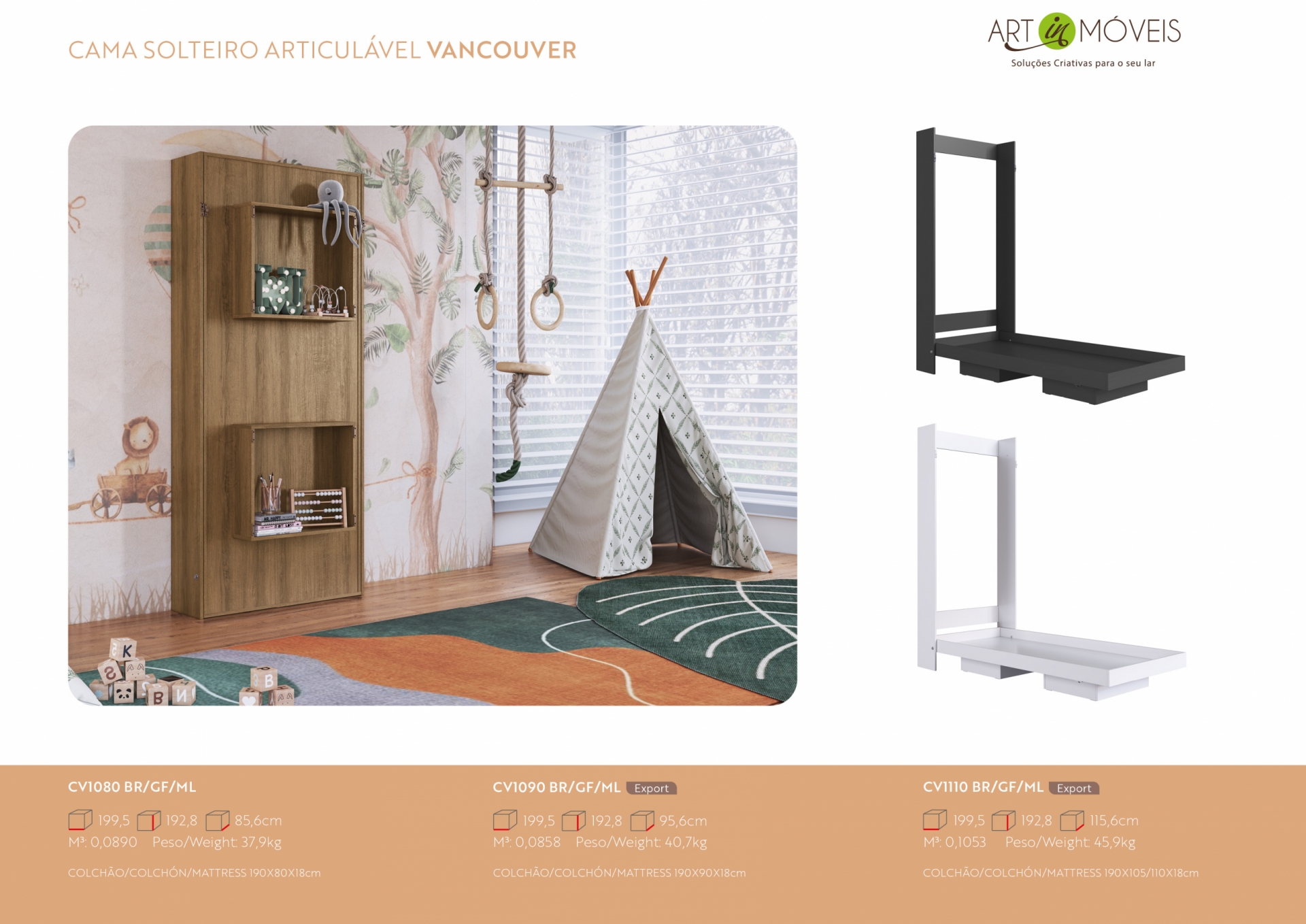 Produto Cama Solteiro Articulável Vancouver