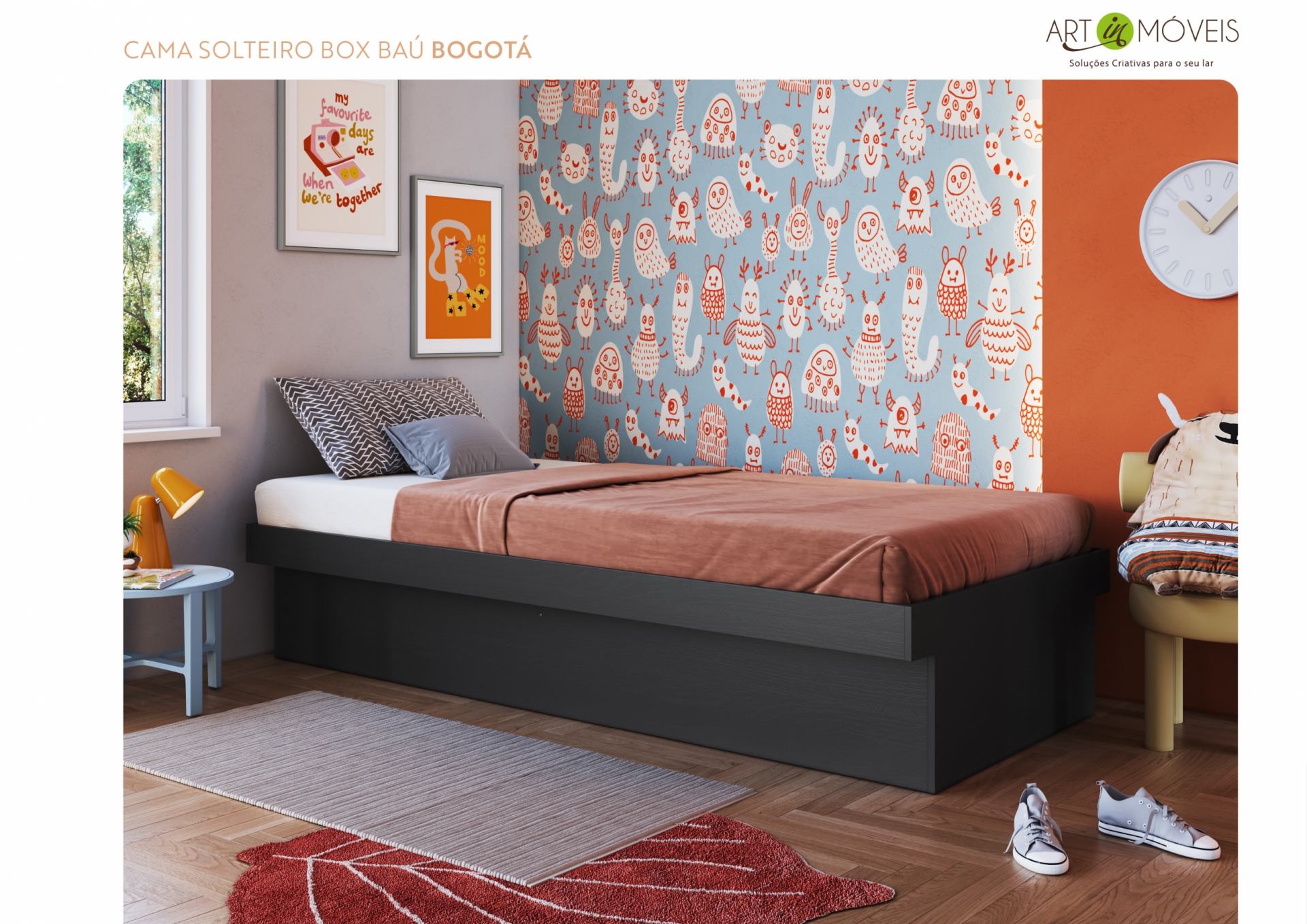 Produto Cama Solteiro Box Baú  Bogotá