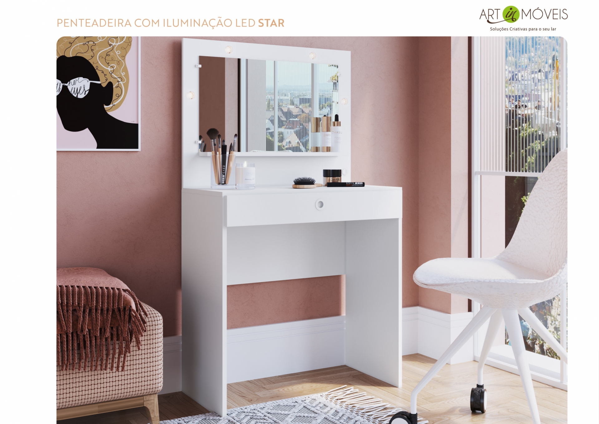 Produto Penteadeira com Iluminação Led Star