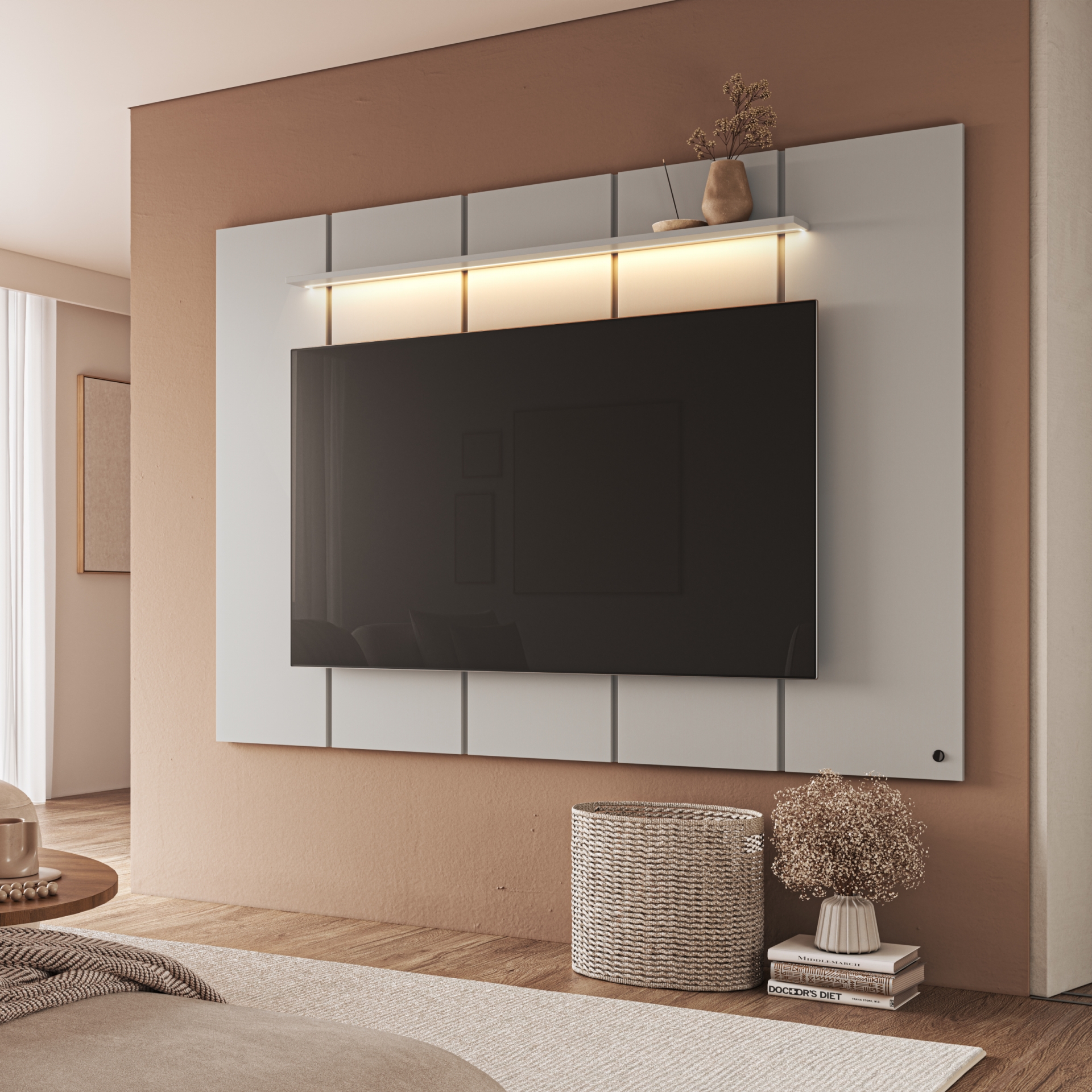 Produto Painel para TV com iluminação led Horizonte