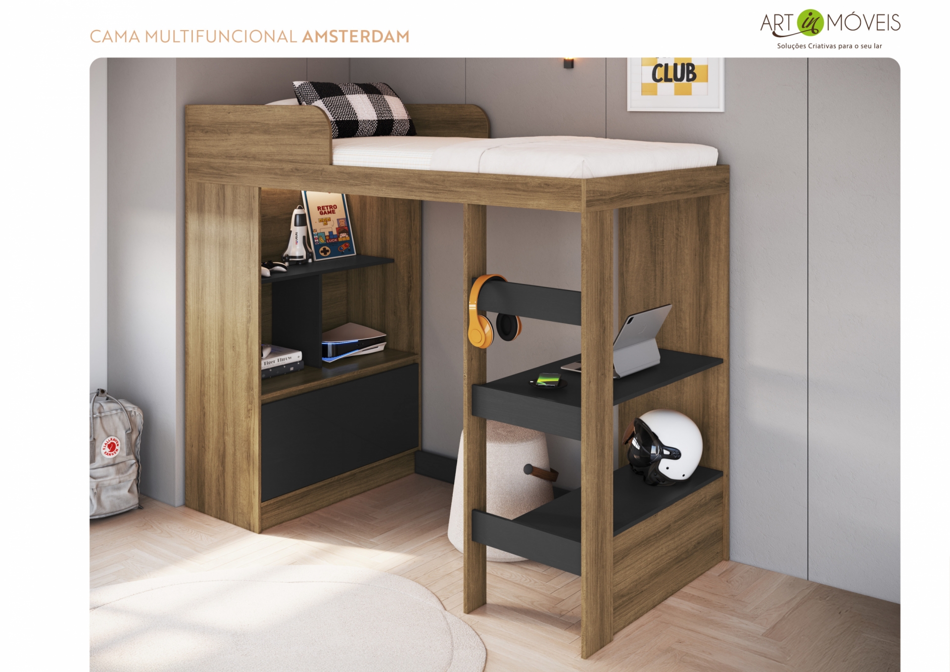 Produto Cama Multifuncional Amsterdam